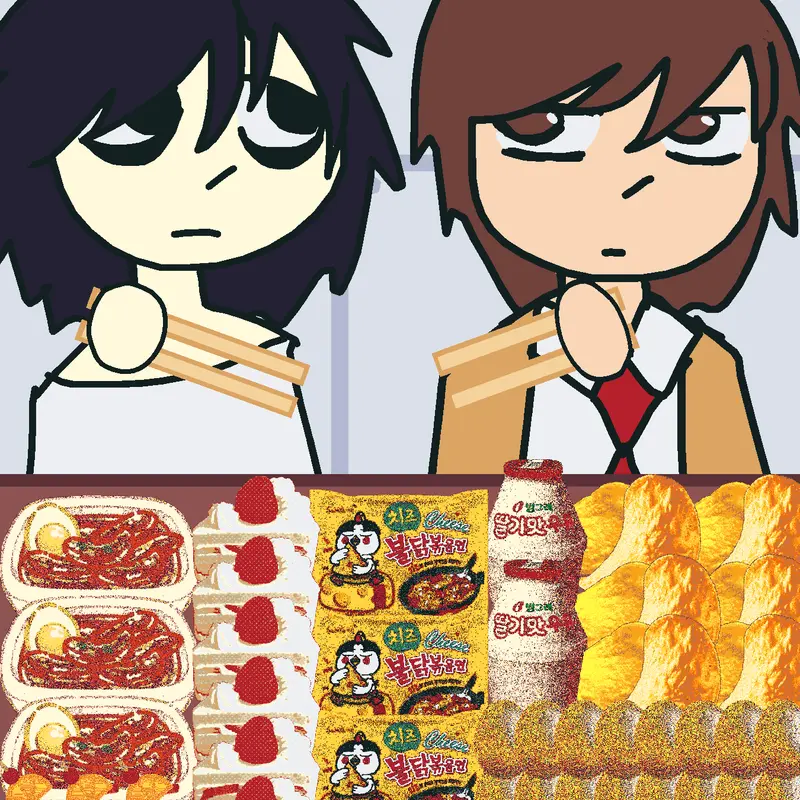 L Lawliet And Light Yagami Mukbang by @Lawli