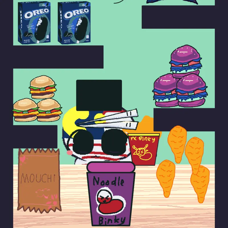 Binky mukbang pls I want to eat😋 by @Hudzaki_Dominator
