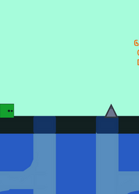 Green cube dash easy level