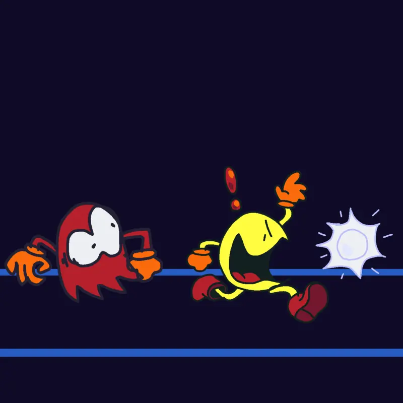 Random pac man art by @TrubluVR