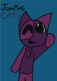 A jumping cat!