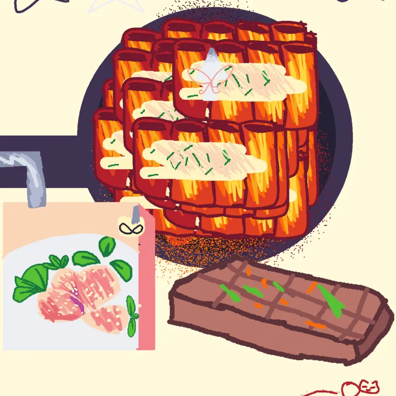 Asmr mukbang game by @yuru_lari