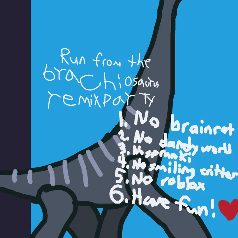 Run away from Brachiosaurus by @jacobogt