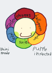 Dandy world but purple infected button ( is...
