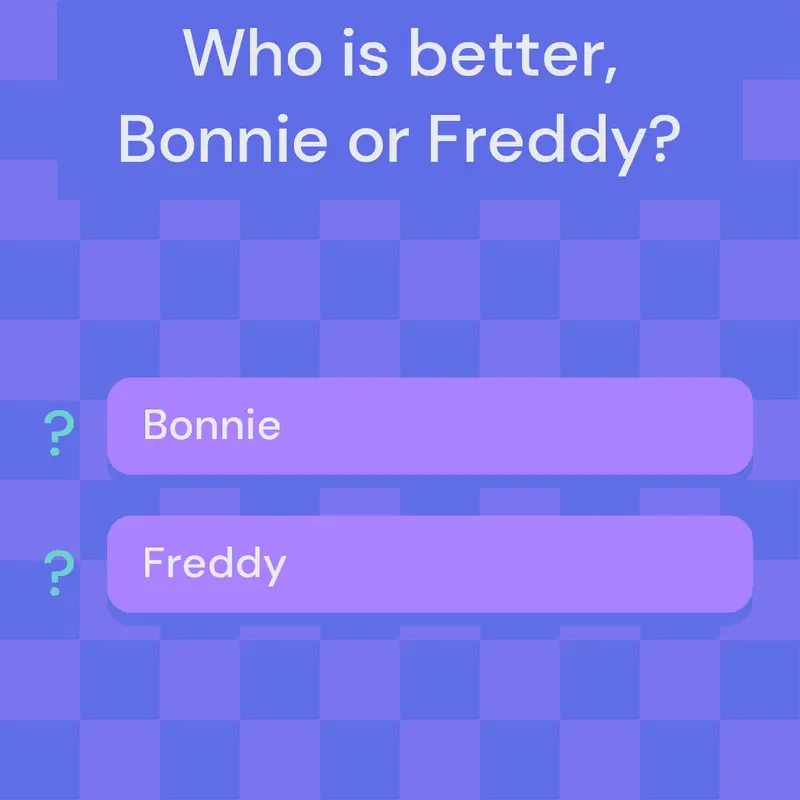 Bonnie or Freddy by @bonnie_fan13