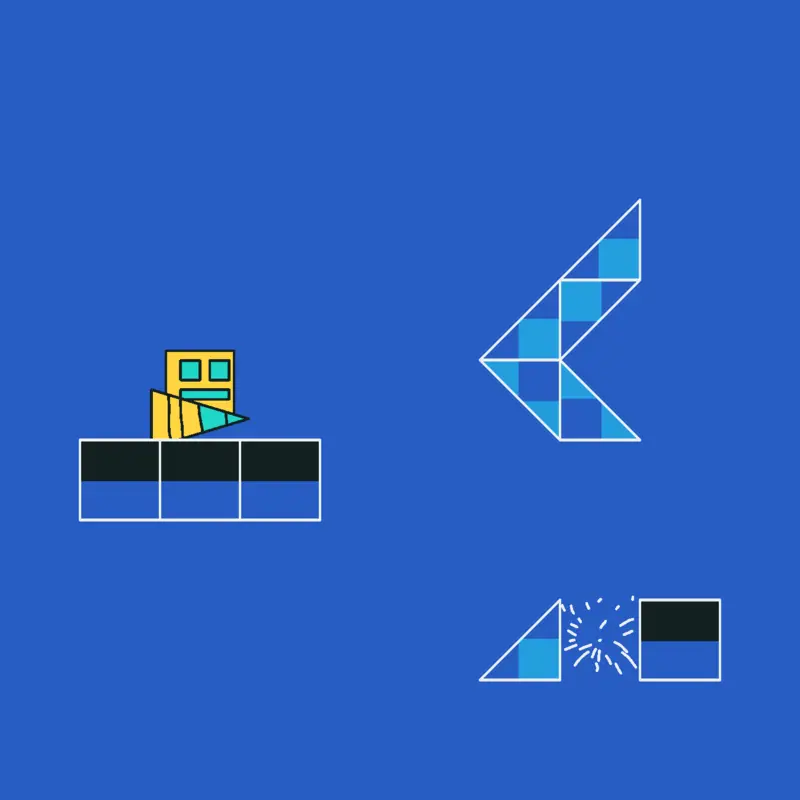 Geometry dash! by @thecatmode