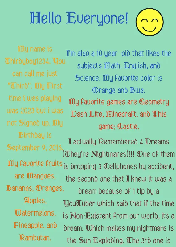 My Introduction by @Thirdyboy1234