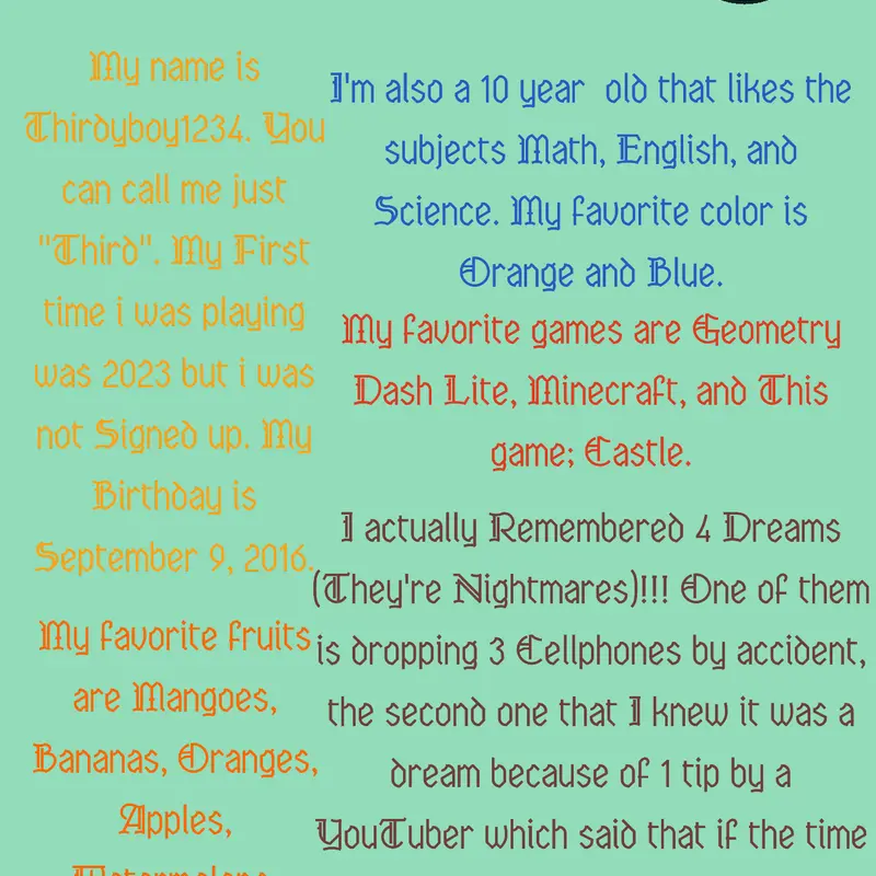My Introduction by @Thirdyboy1234