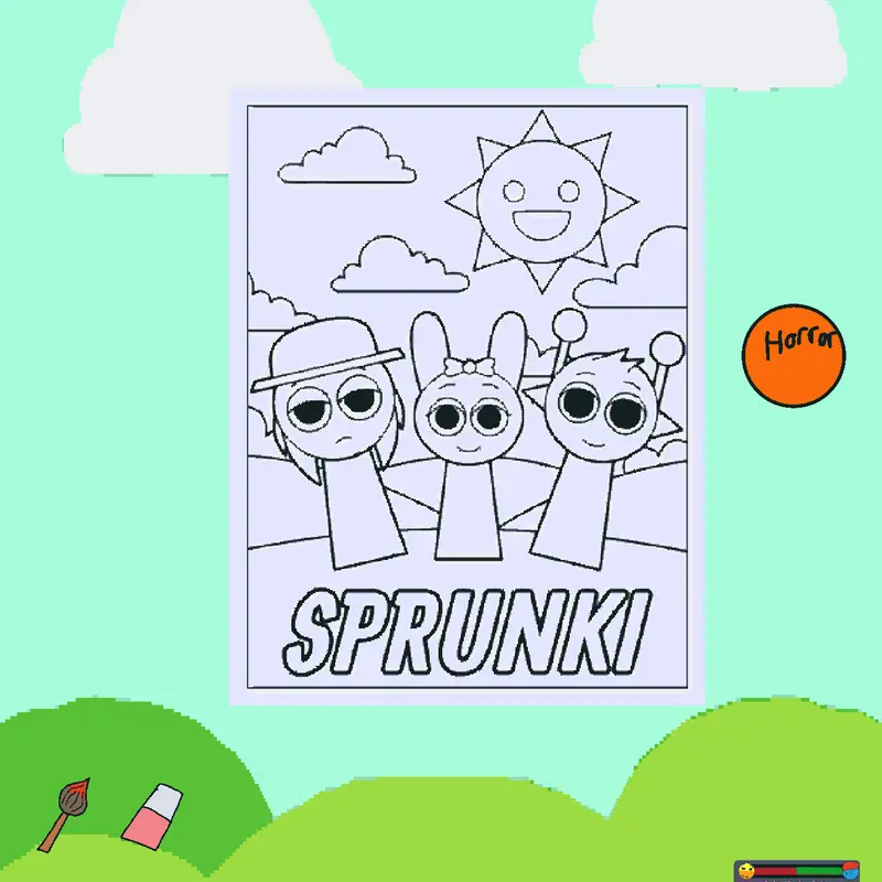Sprunki drawing game by @lukelovescastle