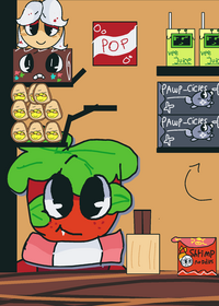 Eating with sprout!