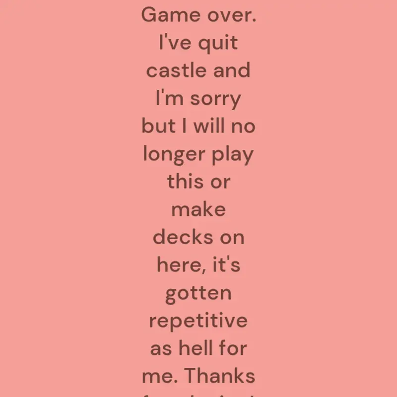 Goodbye everyone, thanks for playing. by @foryousomeday