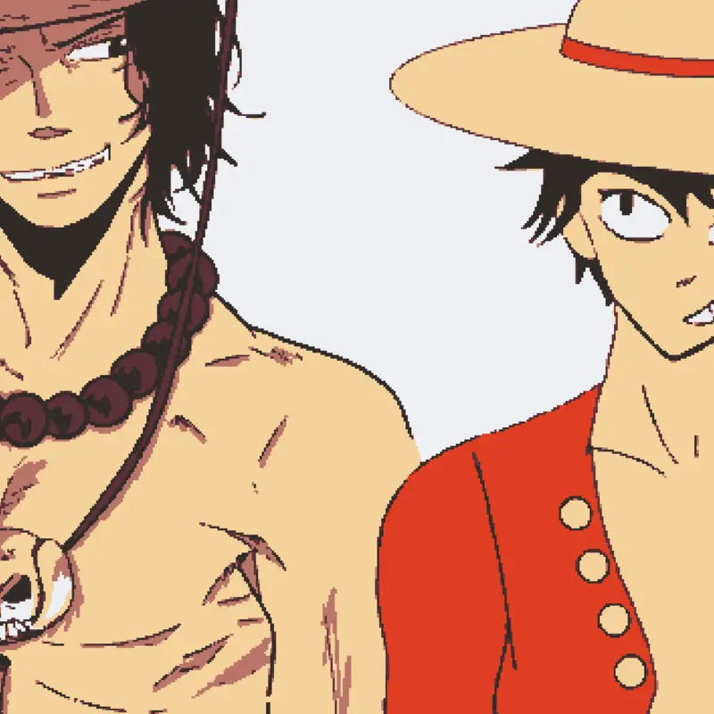 Luffy and ace drawing collab by @Soshiro_Jazz