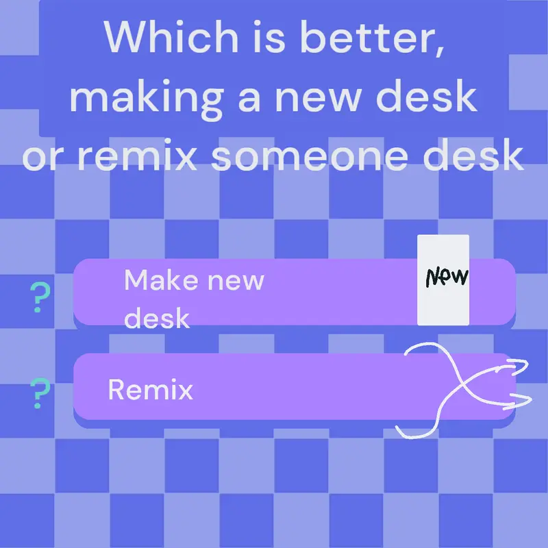 Make a new desk or remix someone desk? by @Ivan_twotime