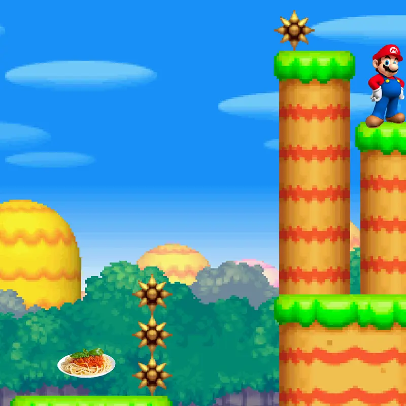 Mario Wants His Spaghetti Back! by @toupee