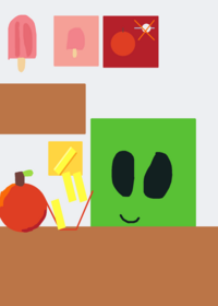 Feed green cube