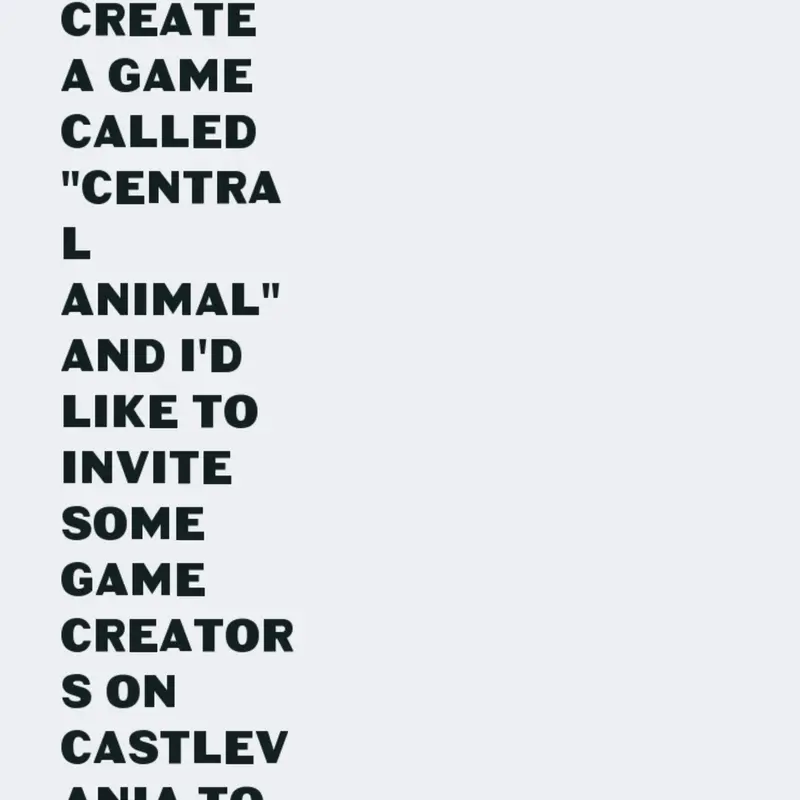 Central animal project by @LordPotato