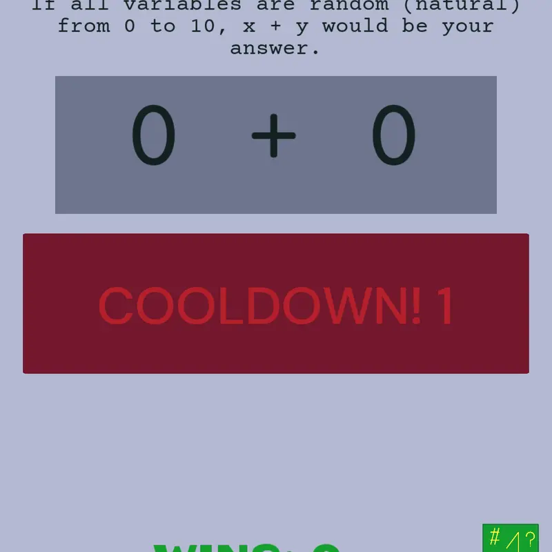 Easy Addition by @WhyImNotAMine