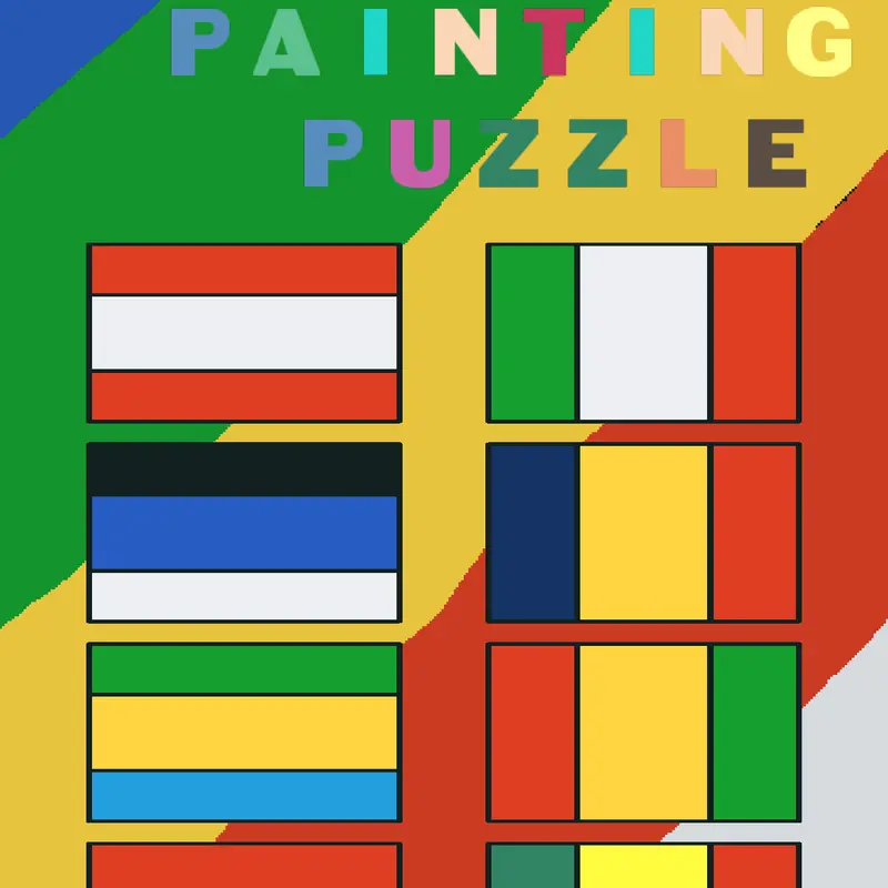 Flag Painting Puzzle (WORLD) by @thefactoryoffun