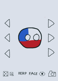 Usa un countriball y ponle ojos y gorros