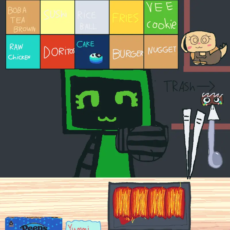 Eat with Shelly! credits to durplecute by @THERIAN4EVER