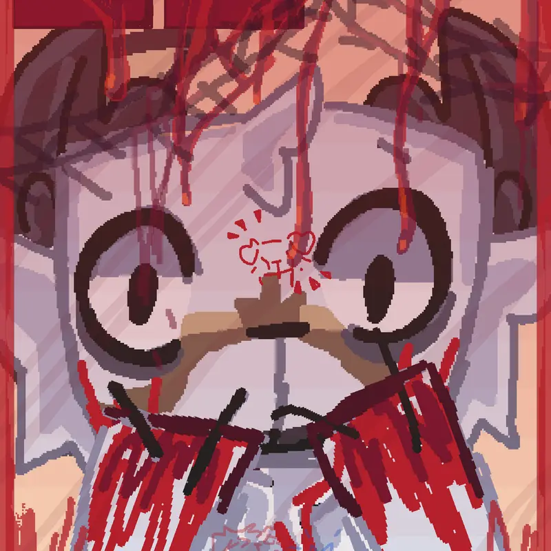 Warning: blood,Don't look behind you,oh. by @Madoka_227