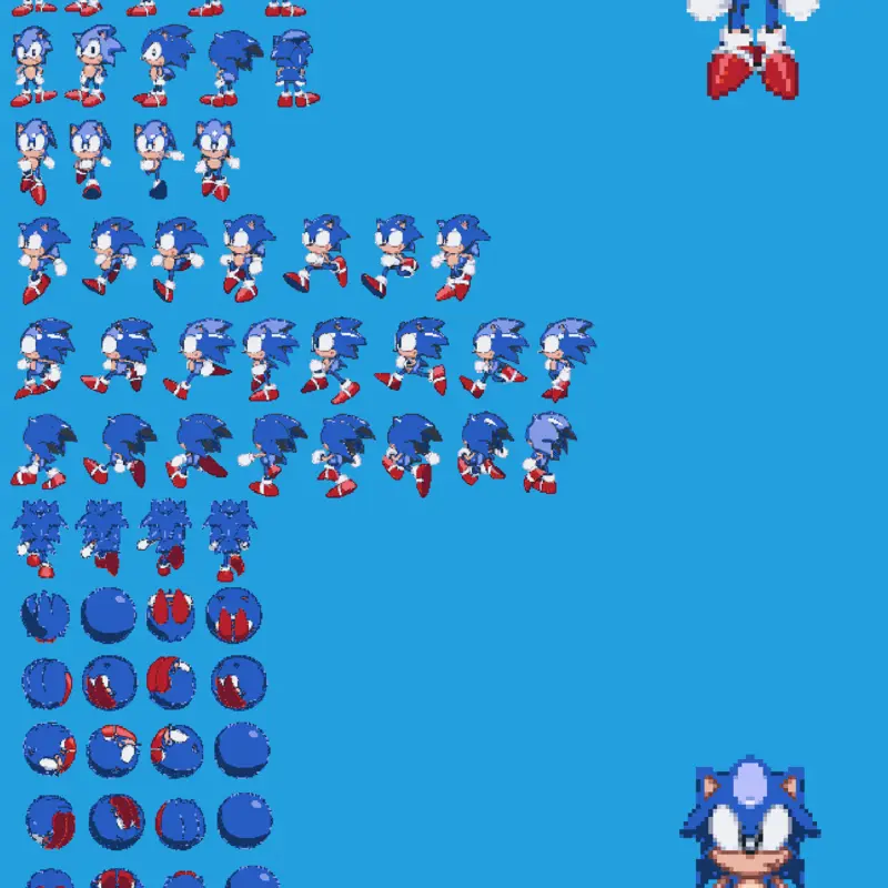 srb2 sonic by @FigonaxyTH
