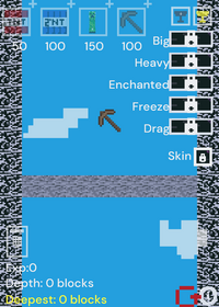 The falling pickaxe