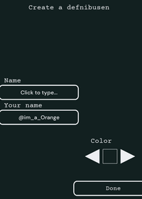 create a defnibusen own