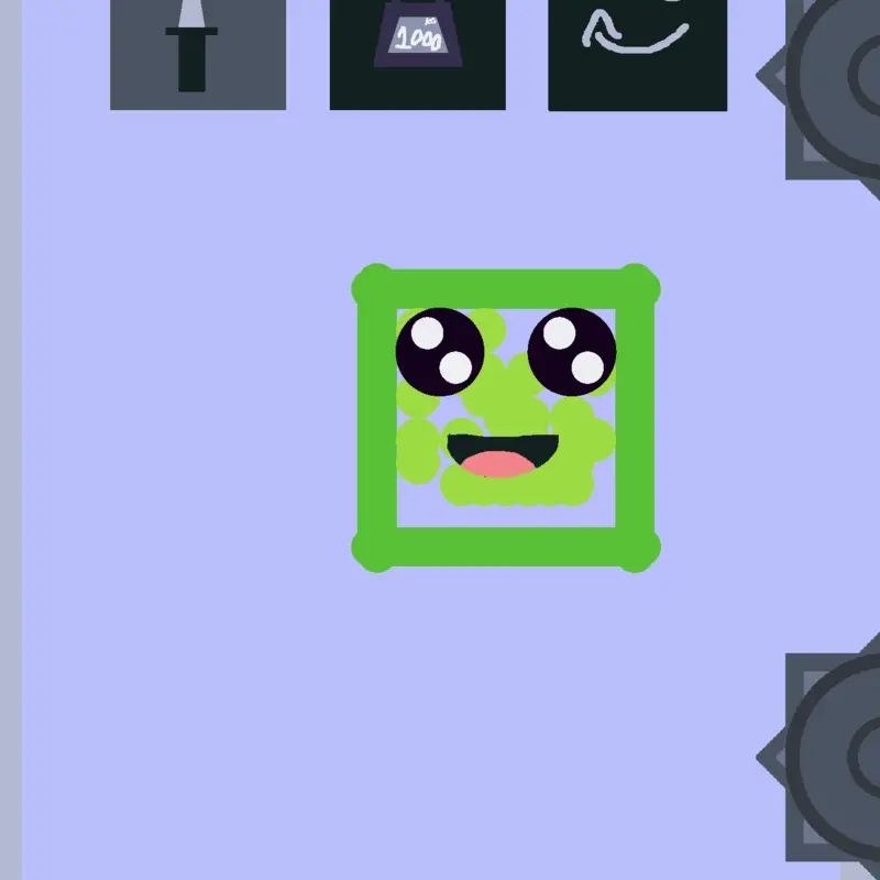 Green slime sandbox by @RustyPickles