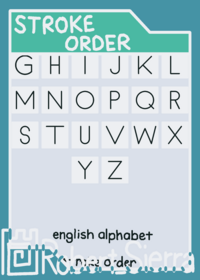 english alphabet stroke order