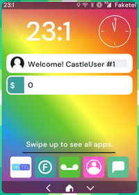 first phone in castle has a notification bar...
