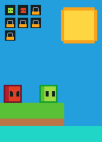 A pixel ending merge game.