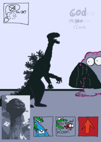 Godzilla mushroom cloud is [___] scary m