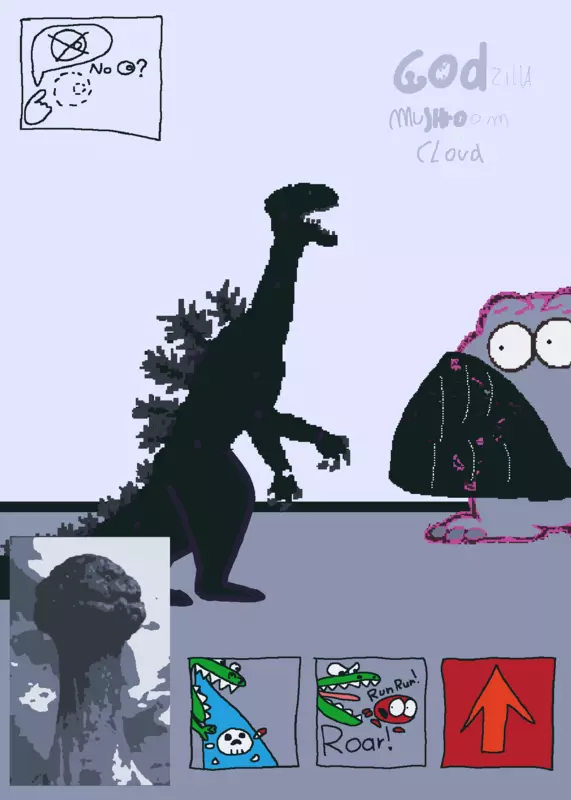 Godzilla mushroom cloud is [___] scary m by @GODZILLA_MINUS_ZERO