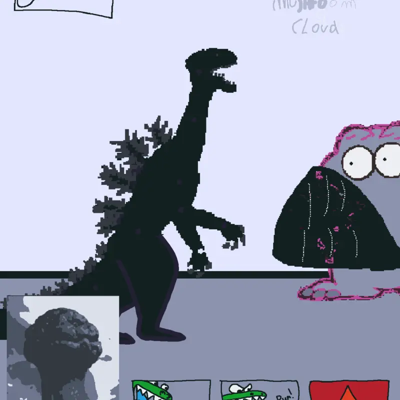 Godzilla mushroom cloud is [___] scary m by @Remix_studios