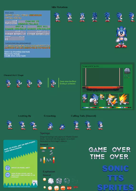 Sonic sprites by @am0gus1