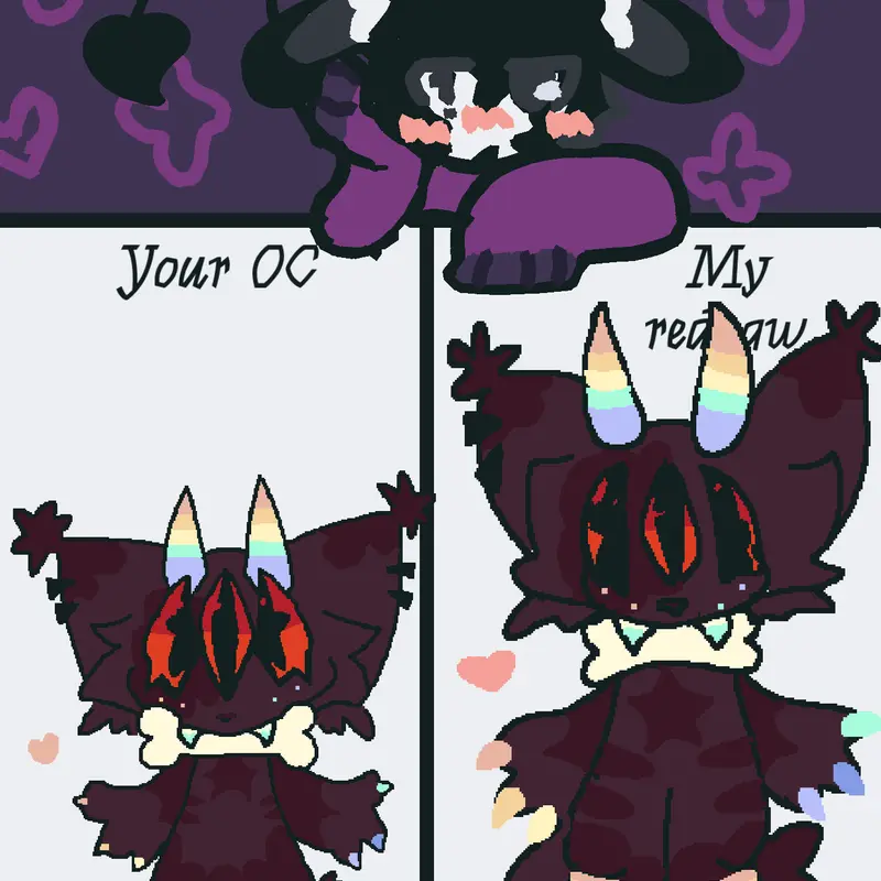 Redrawing your OCs by @Eclaire