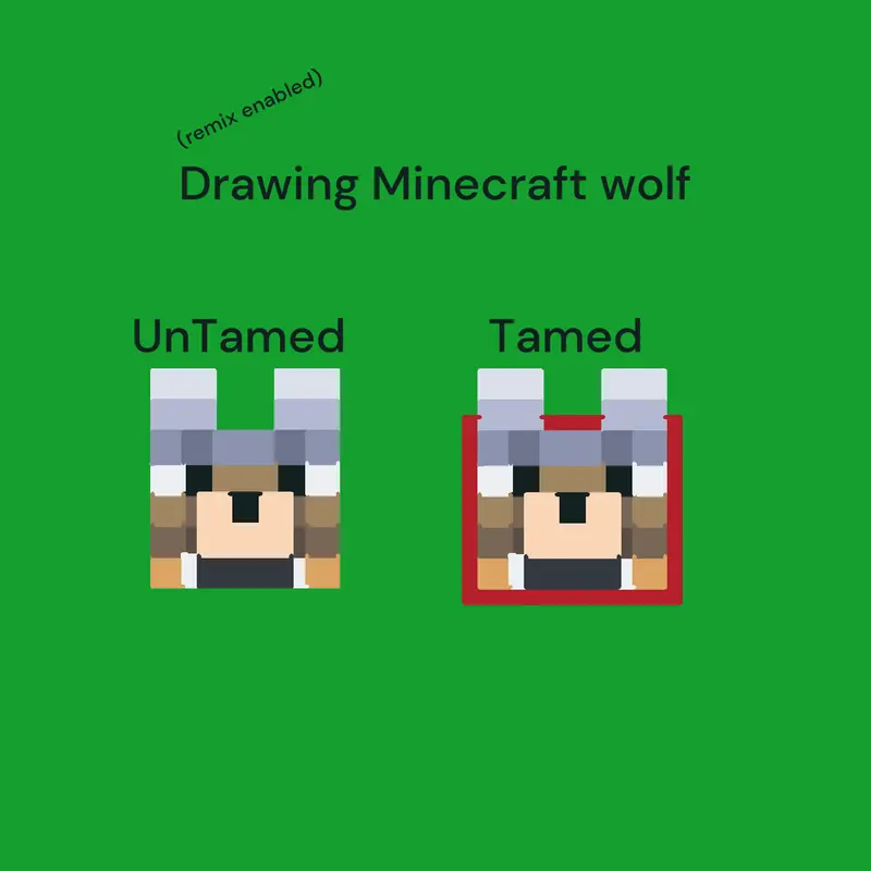 Minecraft wolf by @-lopex-the-cat-