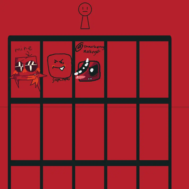 Red cube by @-_-zakumi-_-