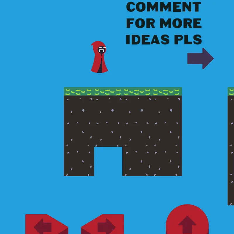 A simple platformer. Comment for ideas!! by @lizardsplay
