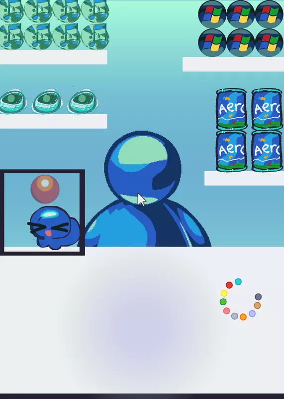 Frutiger aero eating game! by @cantel