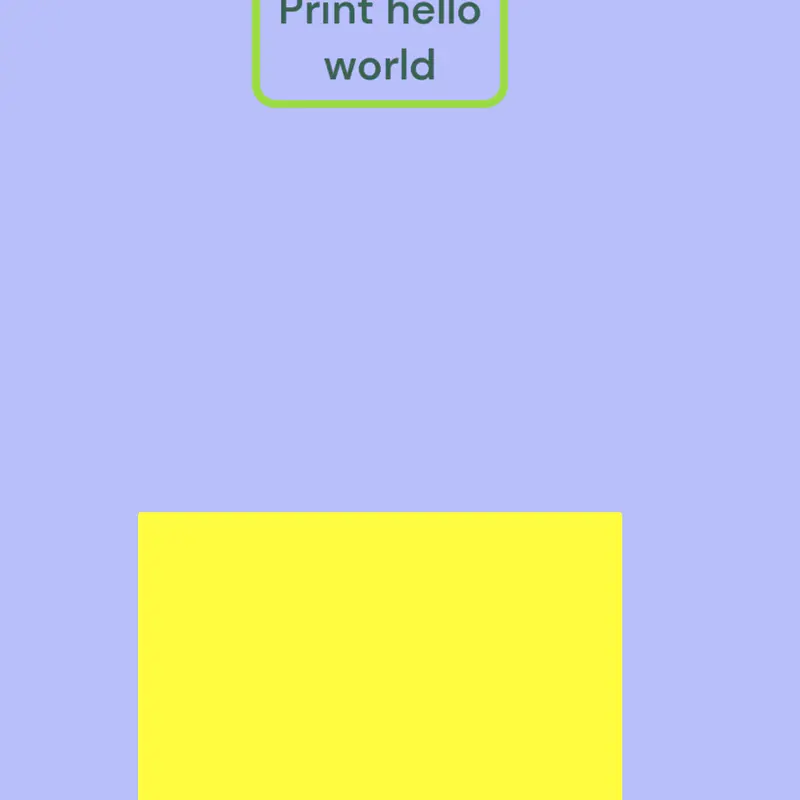 Print hellow world by @MRShadowFitra