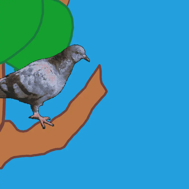 1 lil pigeon sitting on a tree, by @Rocky7489