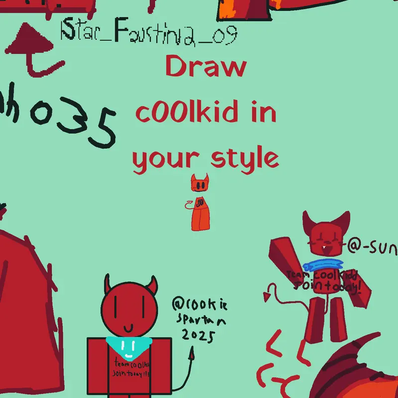 Draw coolkid in your style by @pizzastar