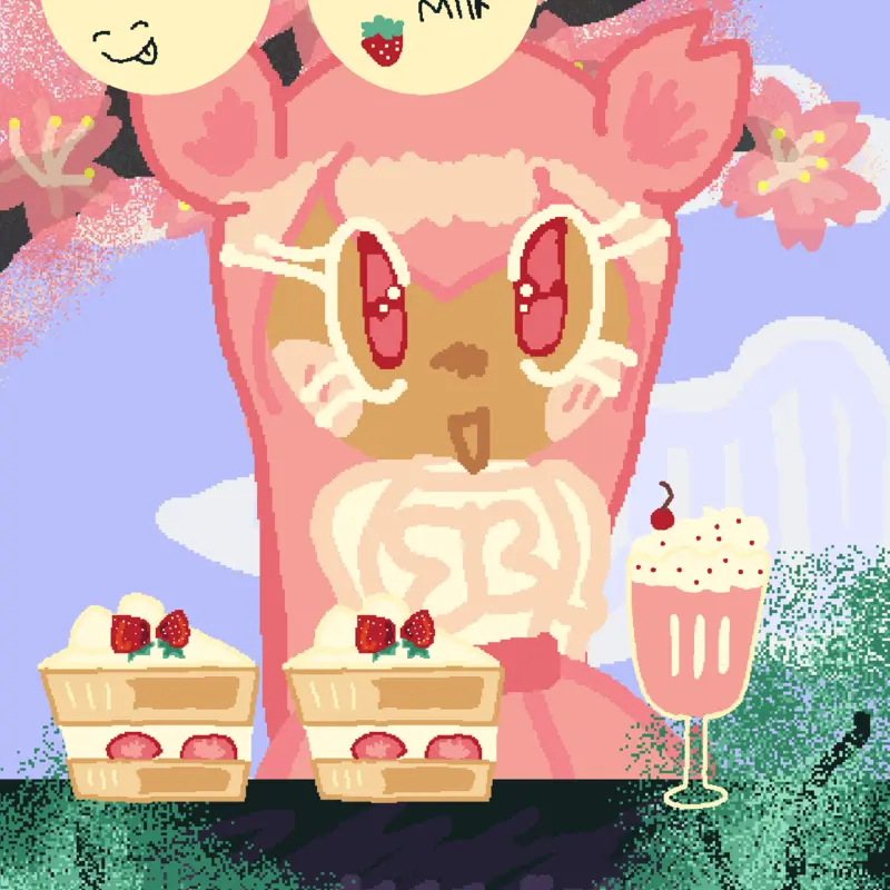 CHERRY BLOSSOM COOKIE! 🍒 🌸 🧊☕️ by @avi_123