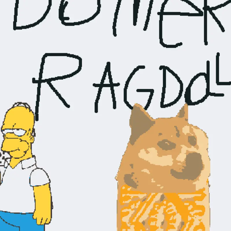 Homer ragdoll by @rockyhugefan
