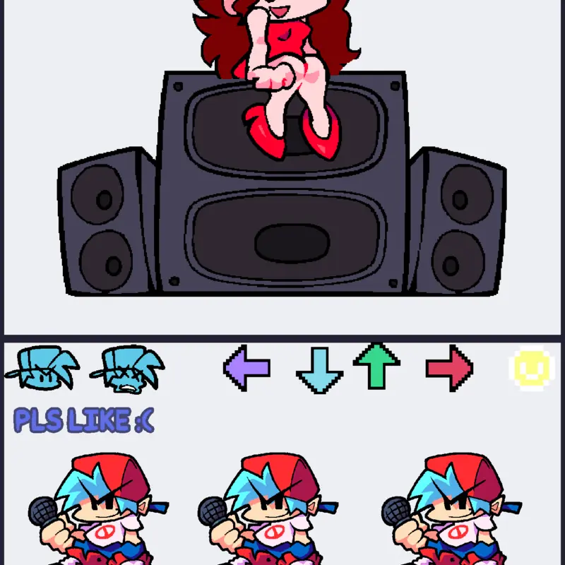 fnf free to use bf And gf by @-_Stinger_-