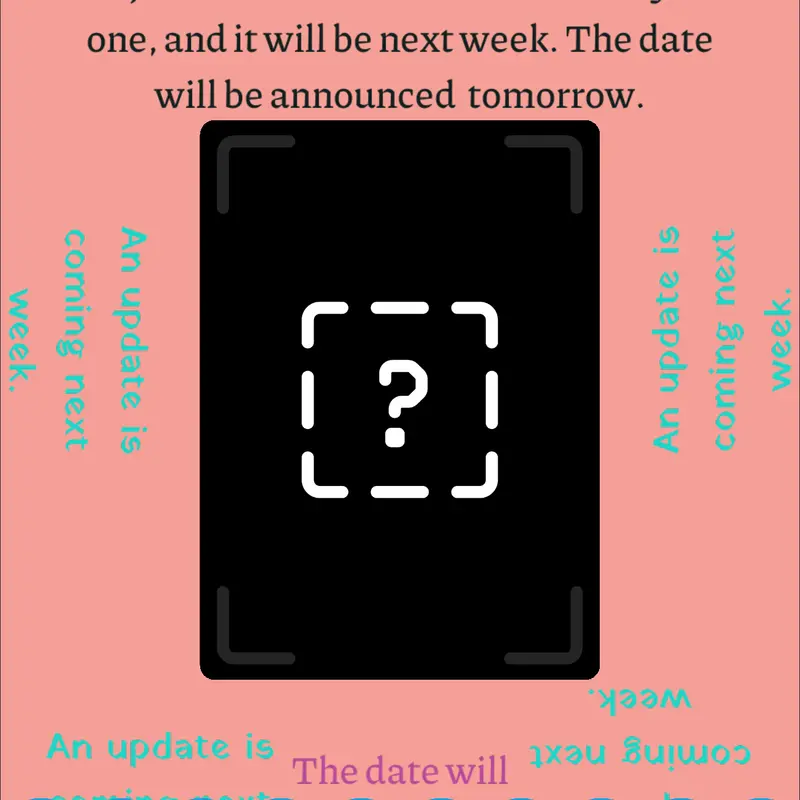 Rushed announcement by @creativesonblue