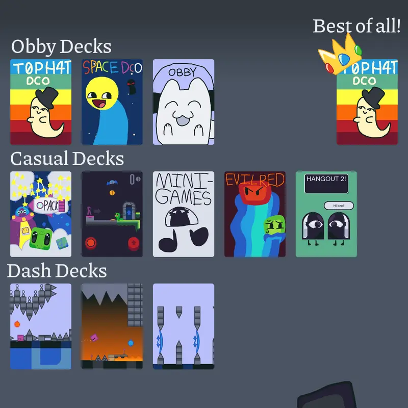 PINNED DECKS! by @Sand_WITCH_Hat