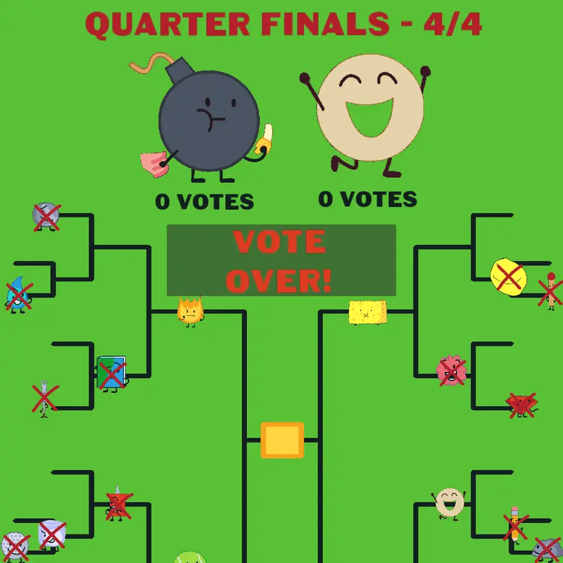 BFDIA TOURNAMENT THING (Quarterfinals 4/ by @OrangeStickGuy